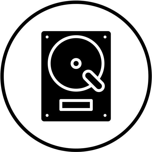 Vector Design Hard Disk Icon Style