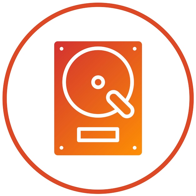 Vector Design Hard Disk Icon Style