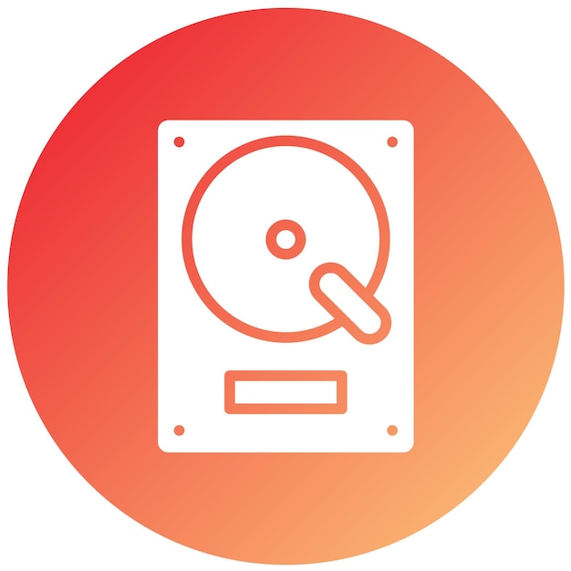 Vector Design Hard Disk Icon Style