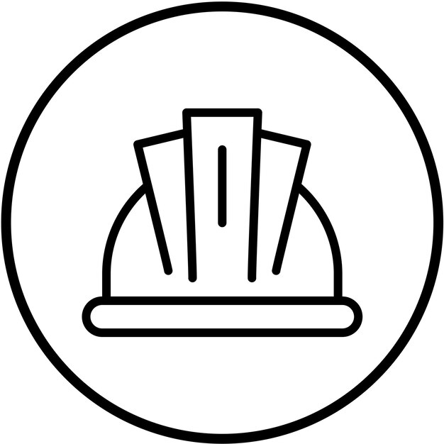 vector design hardhat icon style