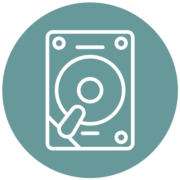 Vector Design HDD Drive Icon Style