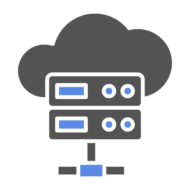vector design hosted services icon style