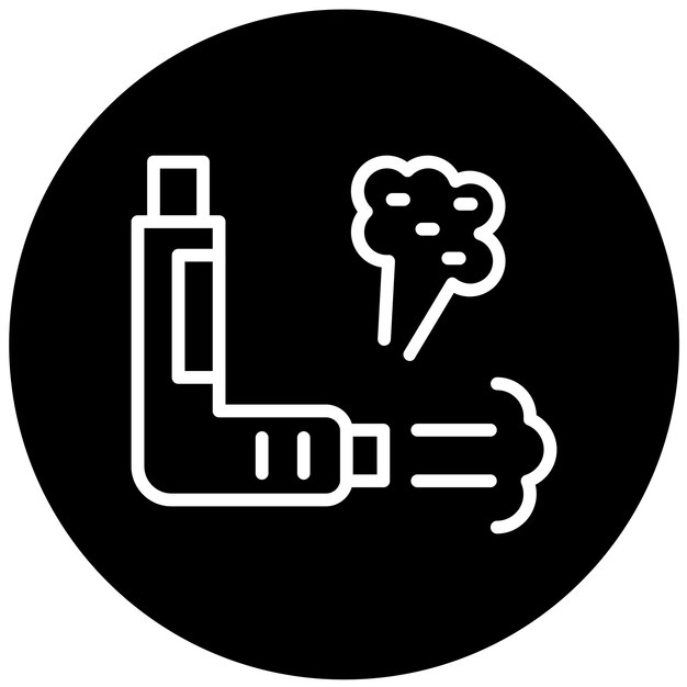 Vector Design Inhalation Therapy Icon Style