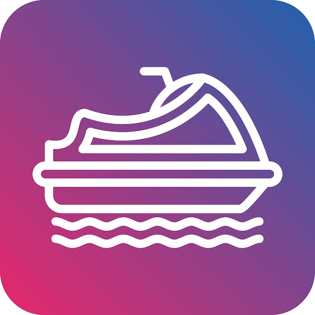 Vector Design Jet Ski Icon Style