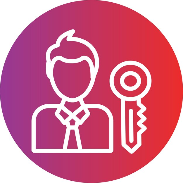 Vector Design Key Accounts Icon Style