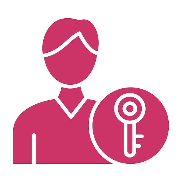 Vector Design Key Person Icon Style