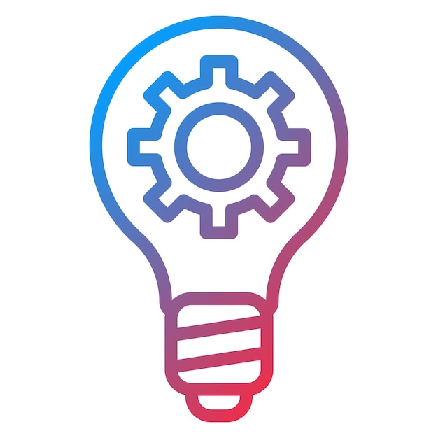 Vector Design Light Usage Efficiency Icon Style