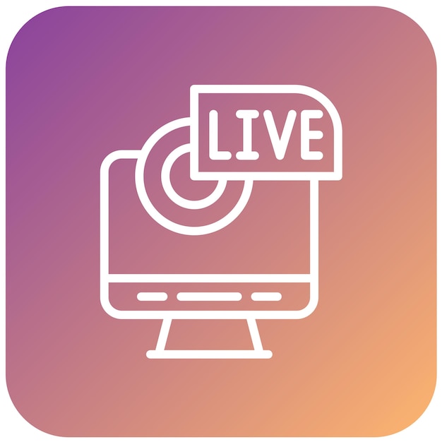 Vector Design Live Stream Icon Style
