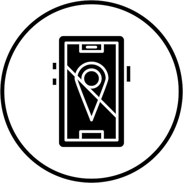 Vector Design Location Disable Icon Style