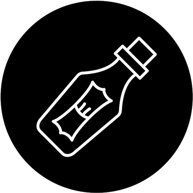 vector design message in a bottle icon style