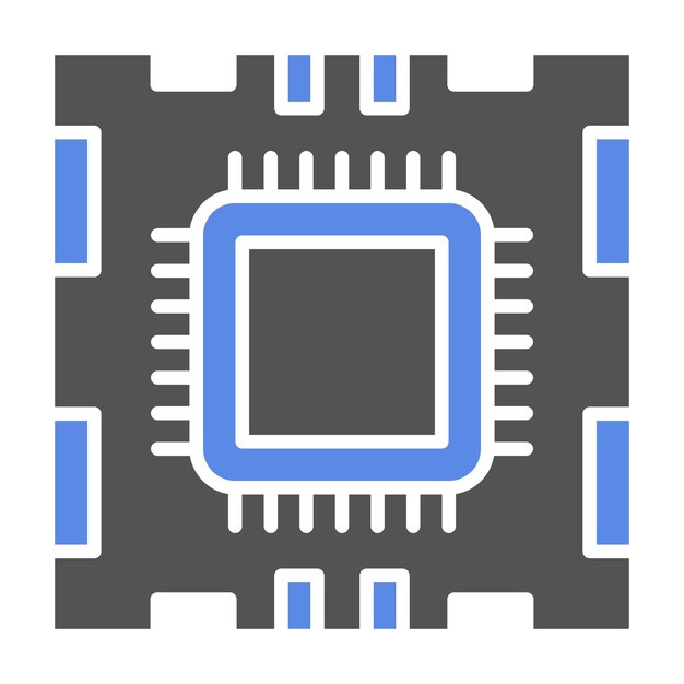 vector design microprocessor icon style