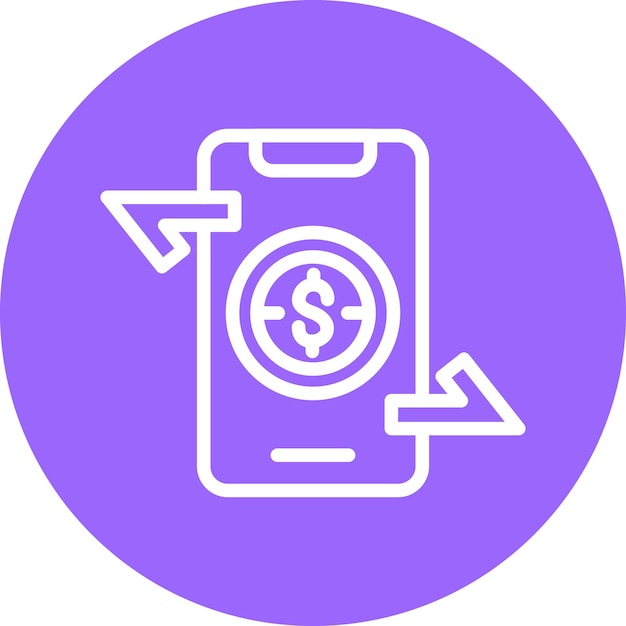 Vector Design Money Transfer App Icon Style