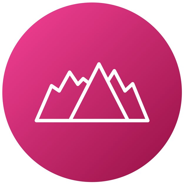 Vector Design Mountains Icon Style