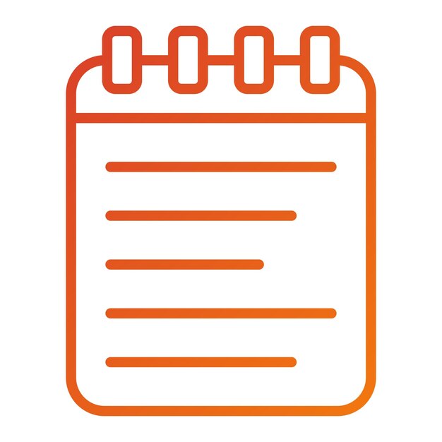 Vector Design Notebook Icon Style