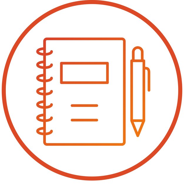vector design notebook icon style
