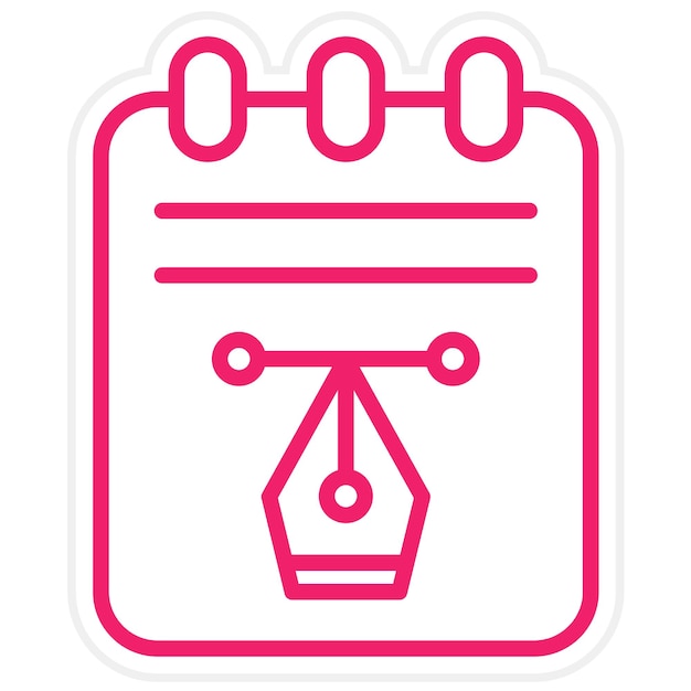 Vector Design Notepad Icon Style
