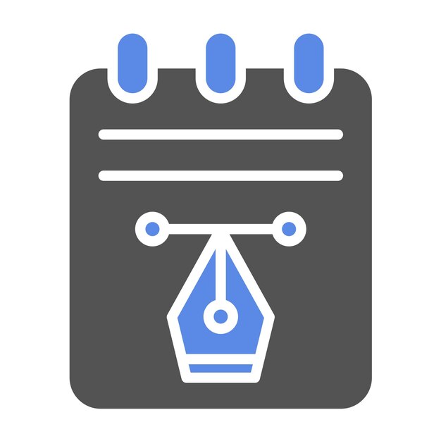 Vector Design Notepad Icon Style