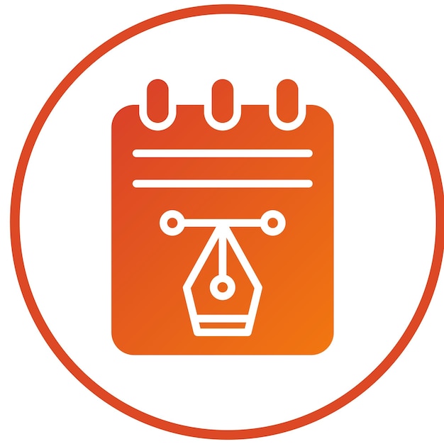 Vector Design Notepad Icon Style