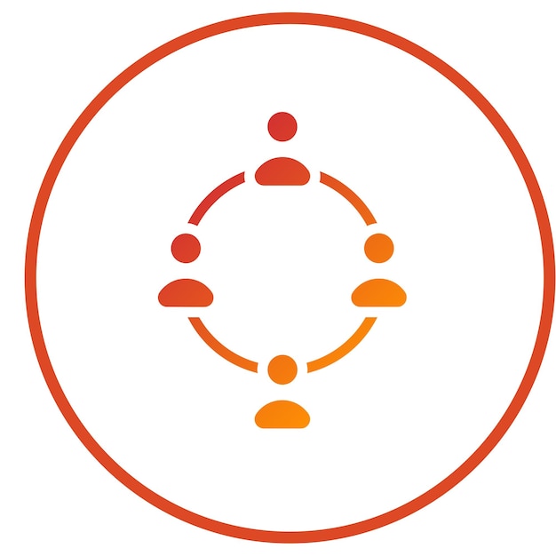 Vector Design Online Collaboration Icon Style