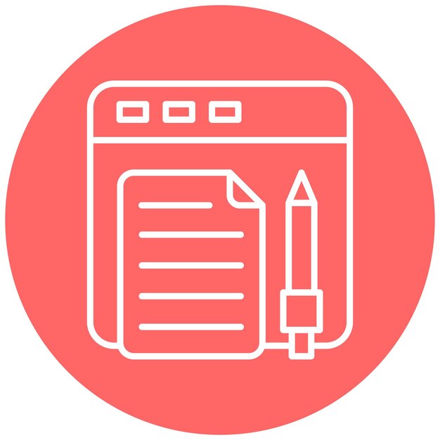 vector design online content icon style