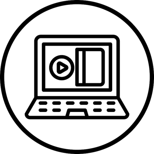 Vector Design Online Course Icon Style