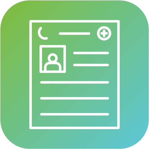 Vector Design Patient Pofile Icon Style