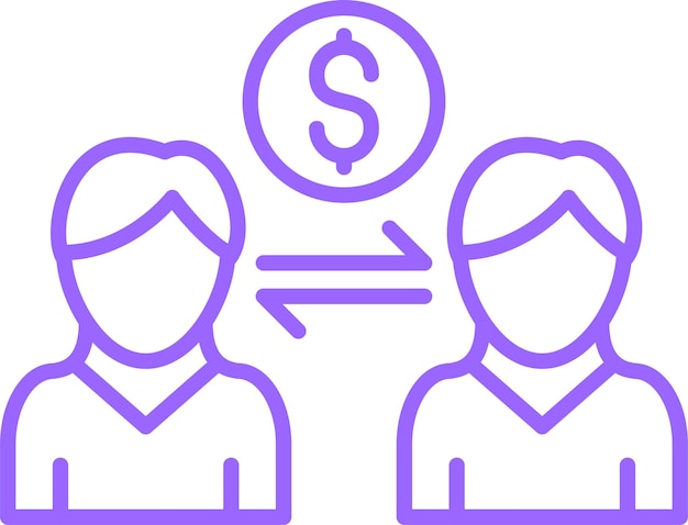 Vector Design Peer to Peer Lending Icon Style