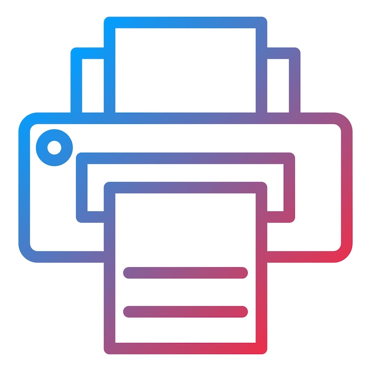 Vector vector design printer icon style