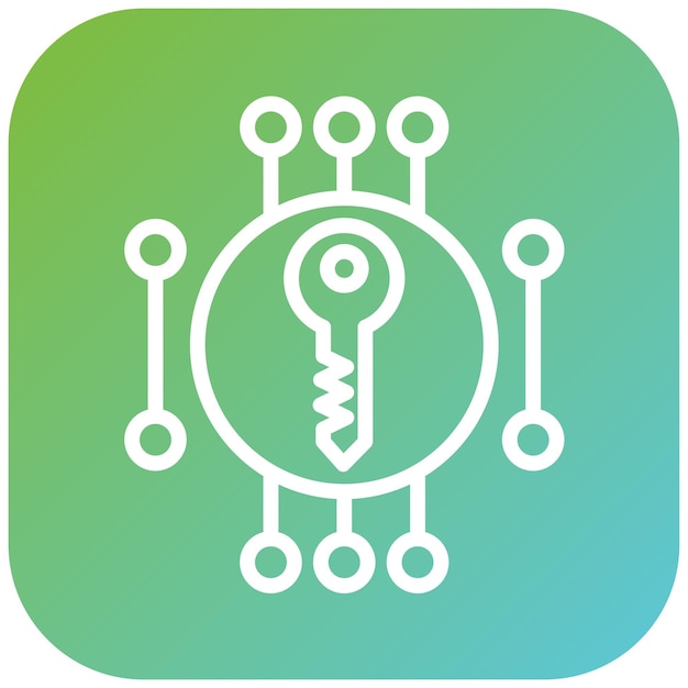 vector design private key encryption icon style