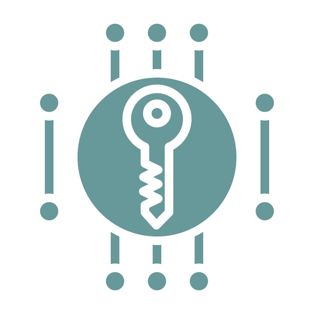 Vector Design Private Key Encryption Icon Style