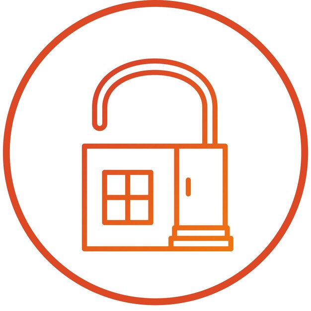 Vector Design Property Lock Icon Style