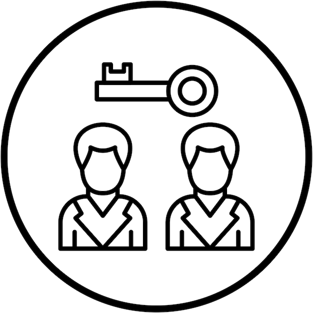 Vector Design Public Key Icon Style