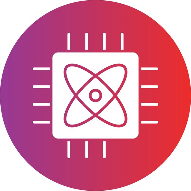 Vector Design Quantum Computing Icon Style