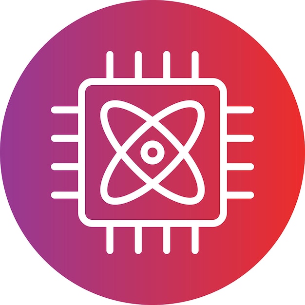 Vector Design Quantum Computing Icon Style