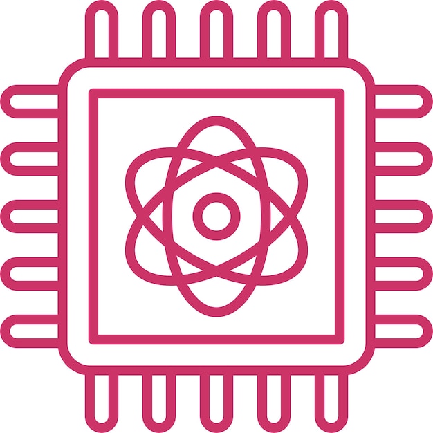 Vector Design Quantum Computing Icon Style