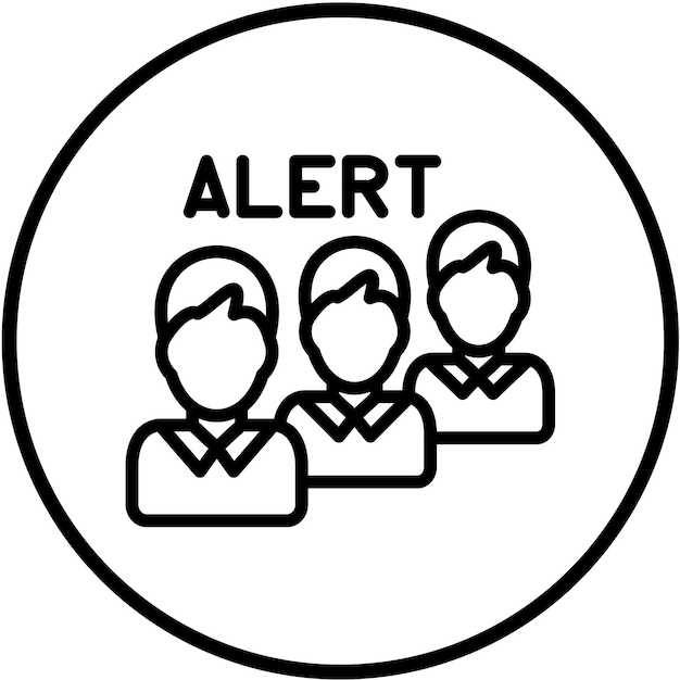 Vector Design Queue alert Icon Style