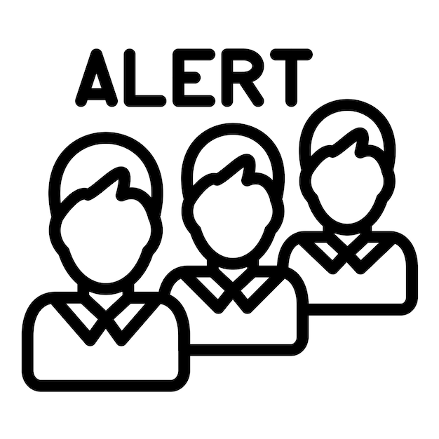 Vector Design Queue alert Icon Style