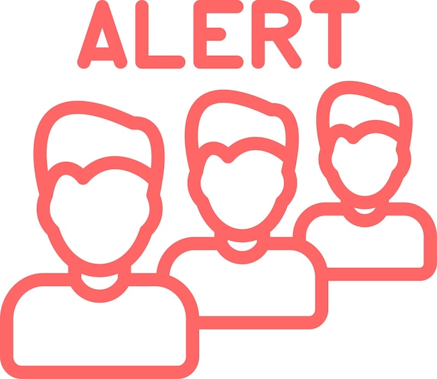 Vector Design Queue Alert Icon Style
