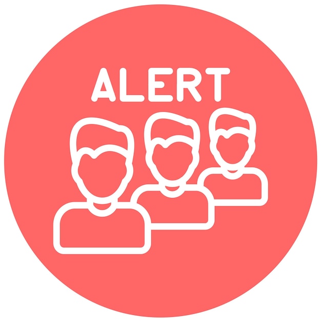 Vector Design Queue Alert Icon Style