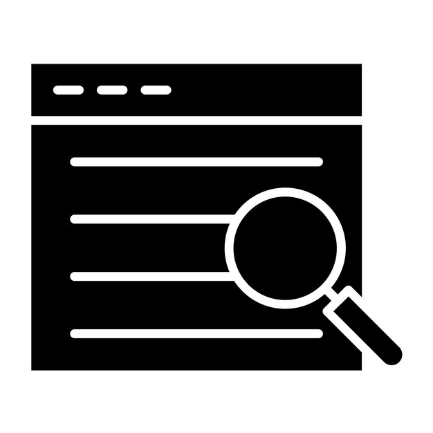 Vector Design Research Icon Style