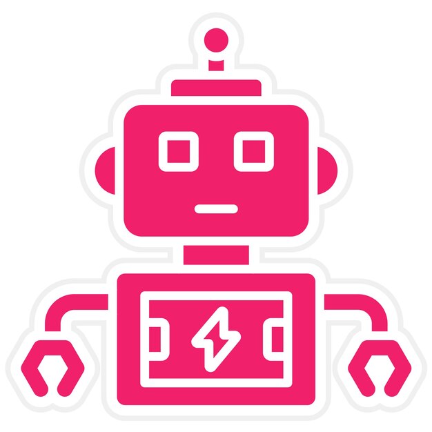 Vector Design Robot Battery Icon Style