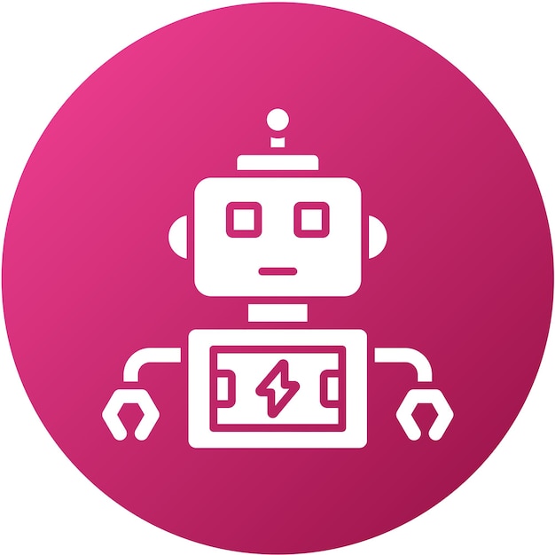 Vector Design Robot Battery Icon Style