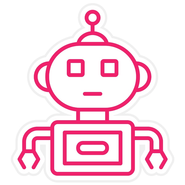Vector Design Robot Icon Style