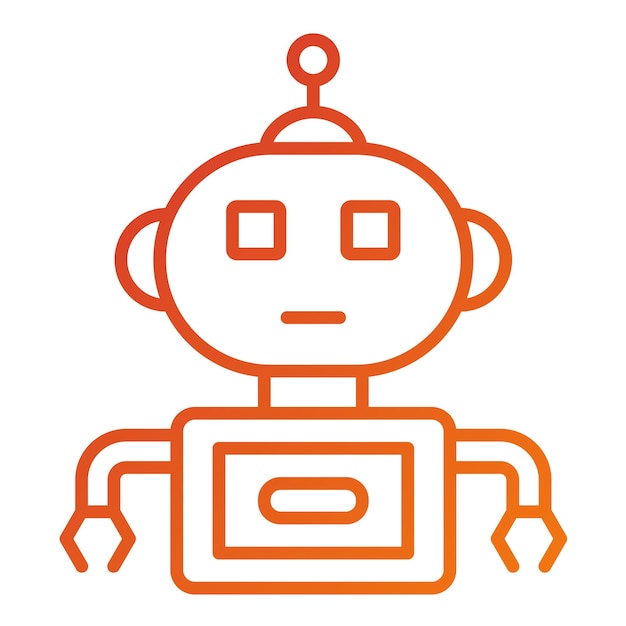 Vector Design Robot Icon Style