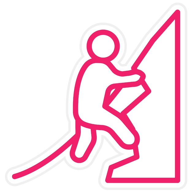 Vector Design Rock Climbing Icon Style