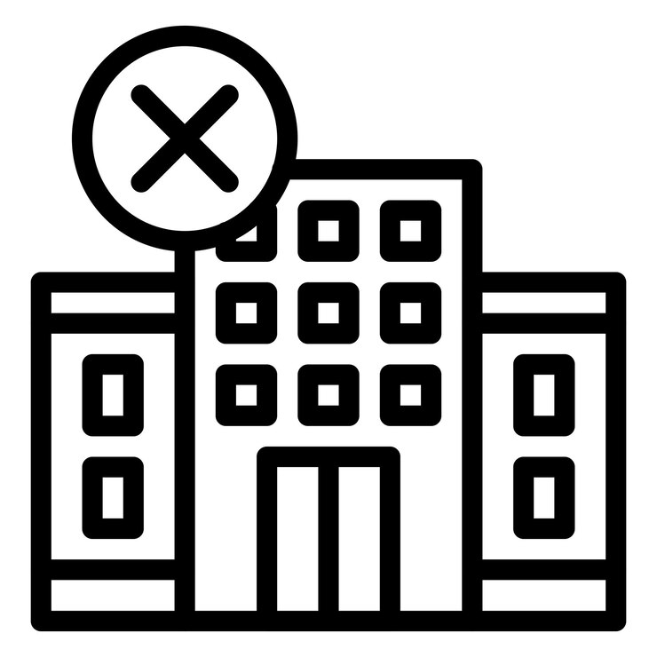Vector Design Room Cancel Icon Style