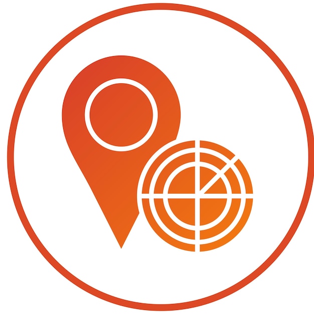 vector design scanning location icon style