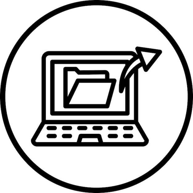 Vector Design Send Folder Icon Style