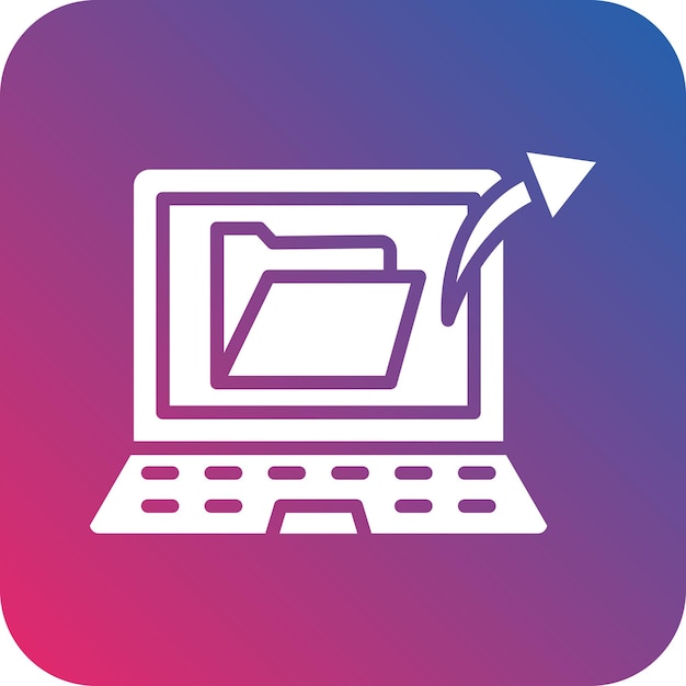 Vector Design Send Folder Icon Style