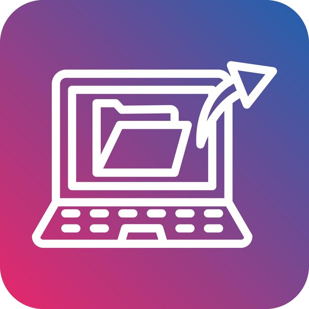 Vector Design Send Folder Icon Style